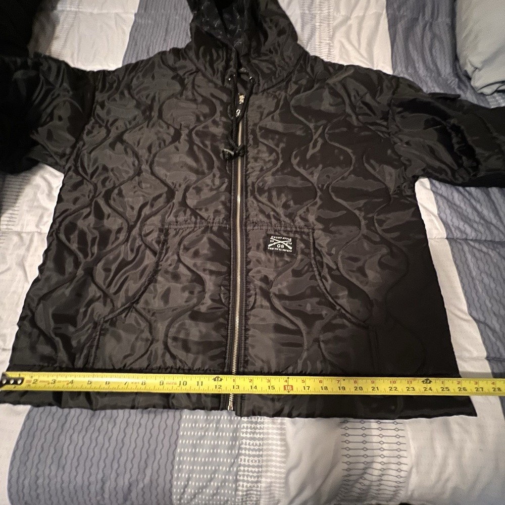 Grunt Style Woobie Hoodie Men's 2XL XXL Full Zip Quilted American Flag Patch - Picture 12 of 14